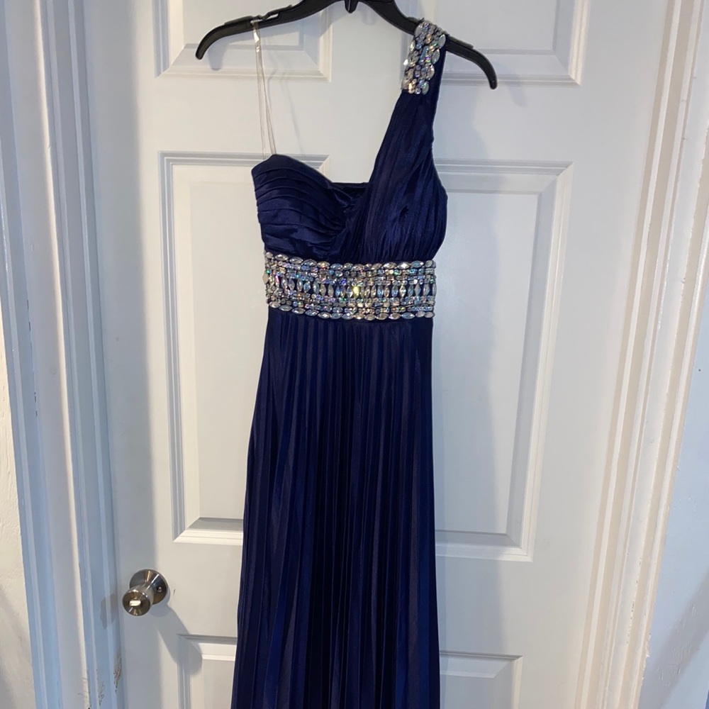 NWOT My Michelle blue dress with pleats